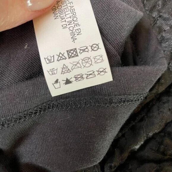 Zara Sparkly Sequins Skirt Black Gold Back Zipper Lined Girl's Size 13 / 14 - Picture 11 of 11